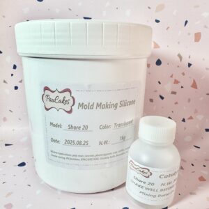 Caucho de Silicona base estanio dureza 20 TRANSPARENTE x1 kilo