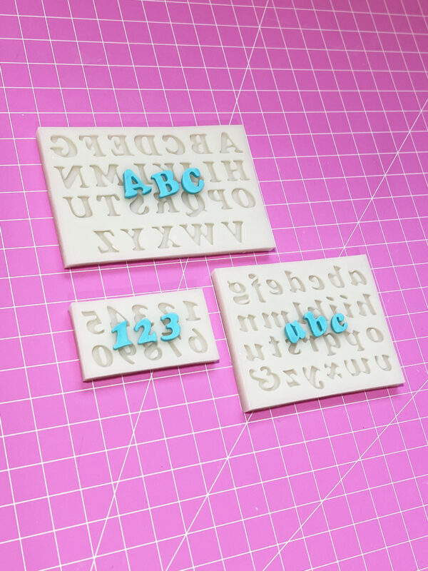 Molde de Silicona Letras y Números Miniatura (Set x3) - Imagen 9