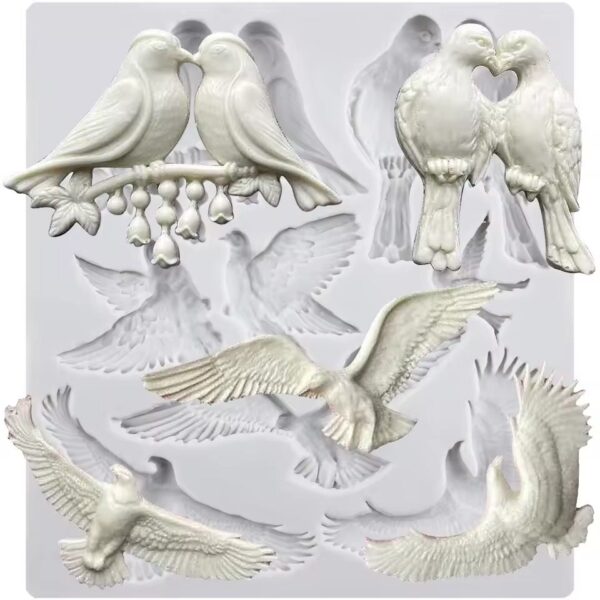 Molde de Silicona Palomas, Aves, Pajaritos - Imagen 2