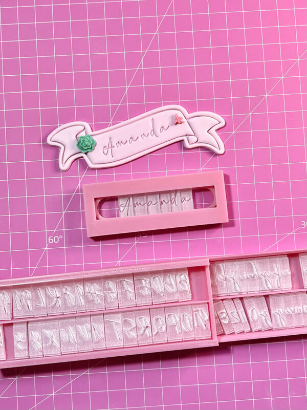 Mini Lettering cursiva y números con Aplicador y Caja Organizadora / letras abecedario - Imagen 4