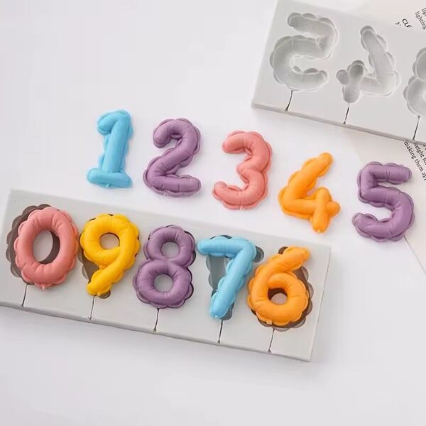 Molde de Silicona Globos Números del 0 al 9 - Imagen 6
