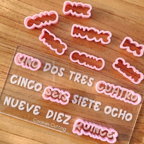 Placa Numerica Imprenta Relieve con 11 cortantes - Imagen 2