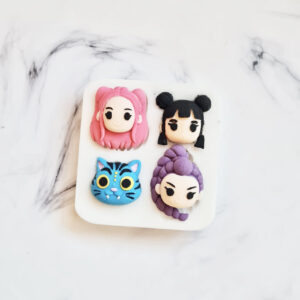 Molde de Silicona Mix Guerreras K-POP mini