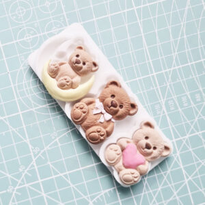Molde de Silicona Ositos Trío