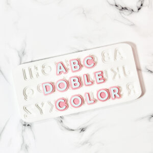 Molde de Silicona Abecedario Letras doble color Mayúsculas